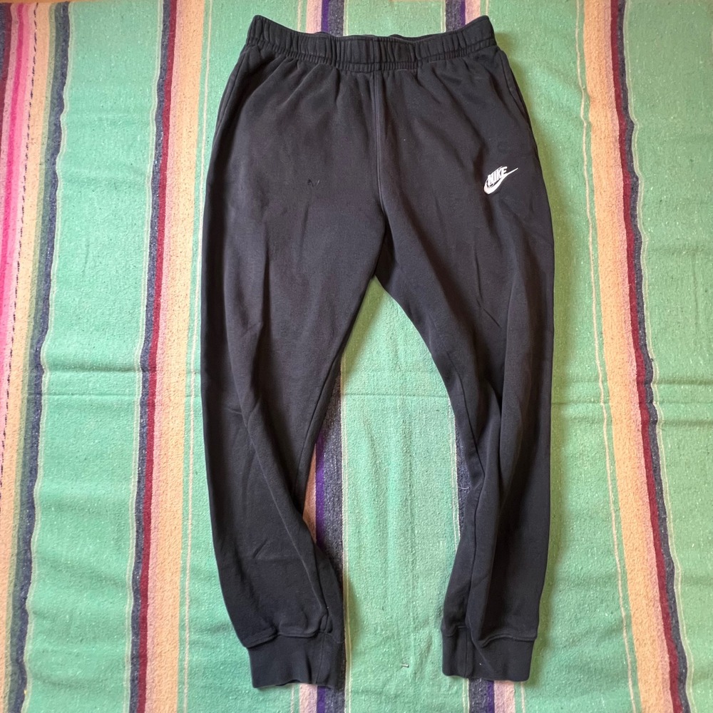 Nike Joggers Mens Medium Black Sportswear Fleece Tapered Sweatpants Futura Logo